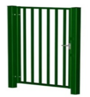 Калитка металлическая тип КМС 0,85 х 1,8, с металлическими стойками УСН 8601-0605-0503